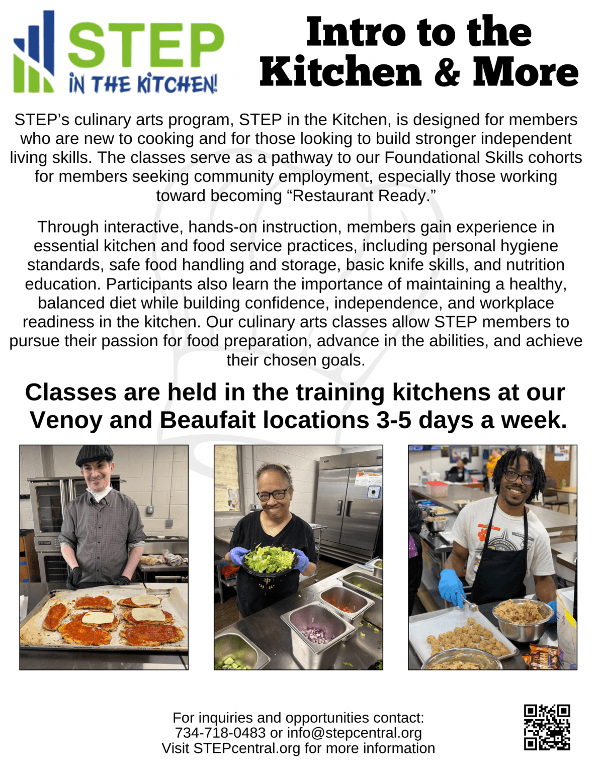 Kitchen Program STEP in the Kitchen – Culinary Arts Program – Services To Enhance Potential