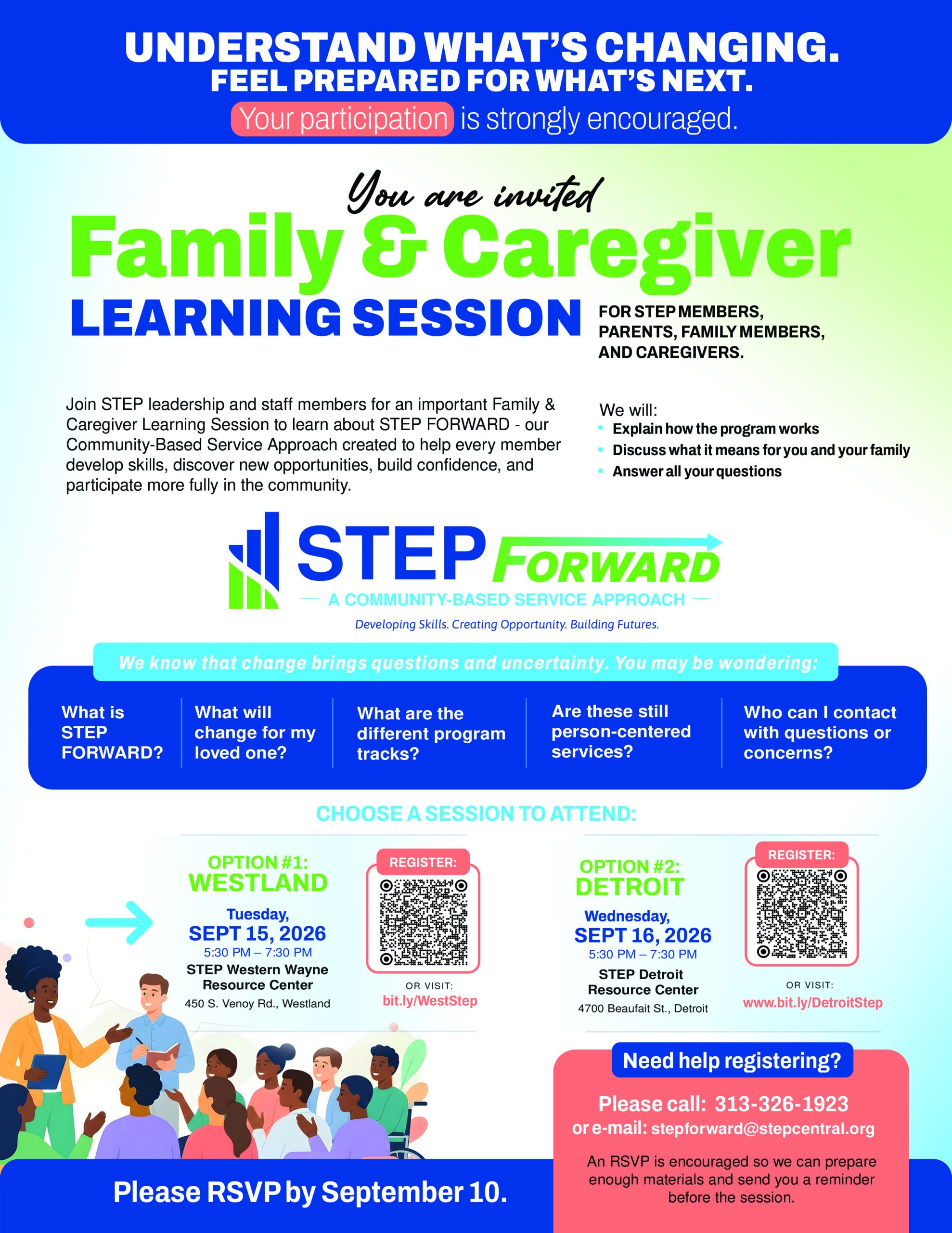 STEP FORWARD Family & Caregiver Learning Sessions